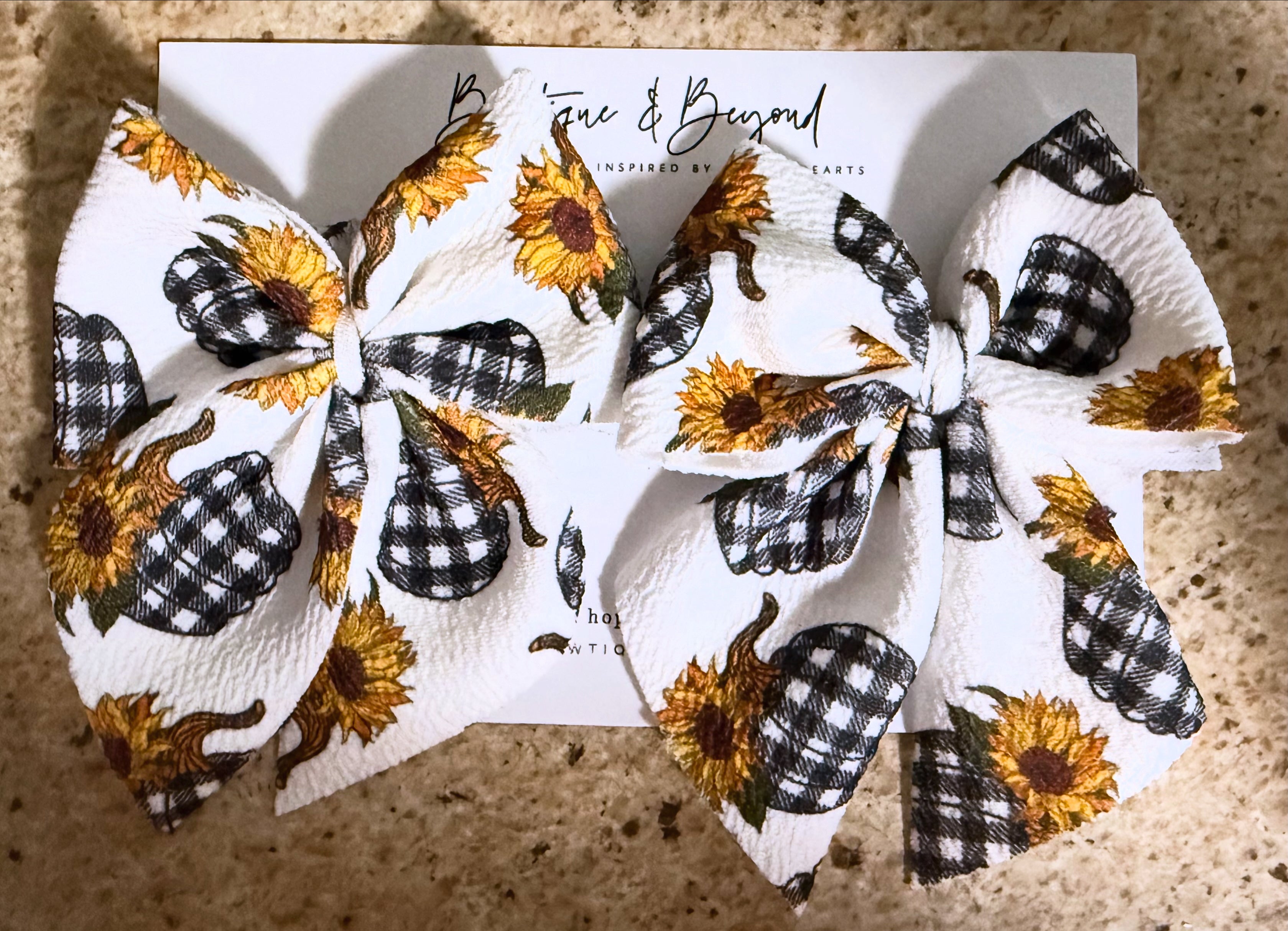 Sunflower Patch Bow Clip Set