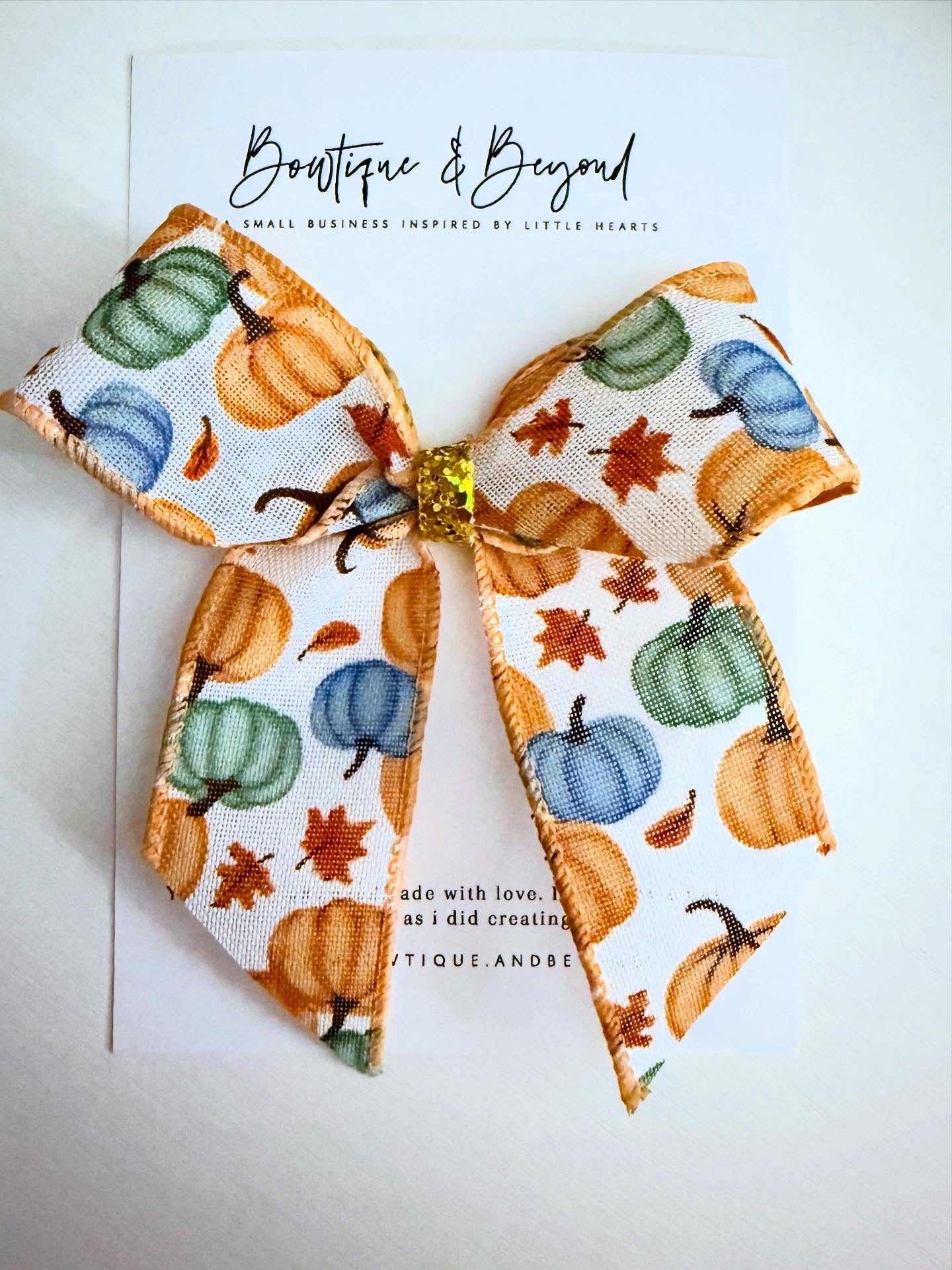 Pumpkins Bow Clip
