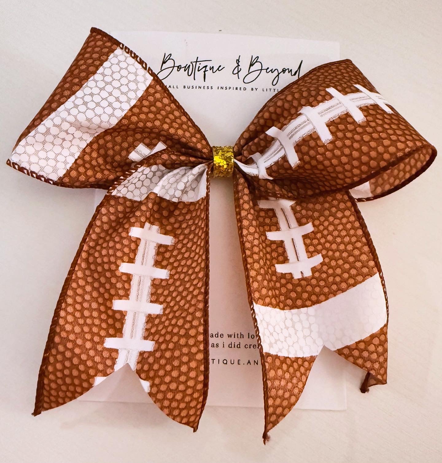 Football Cheer Bow Clip