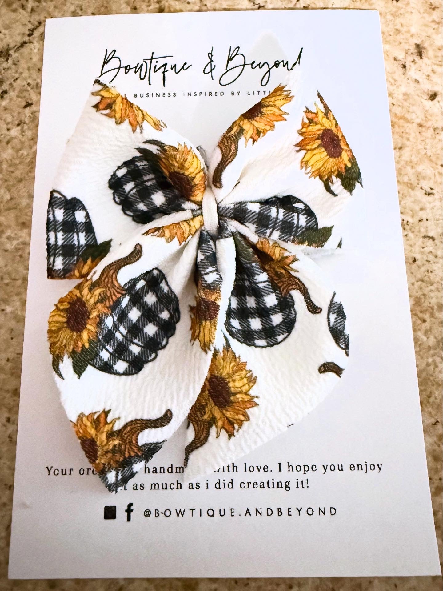 Sunflower Patch Bow Clip