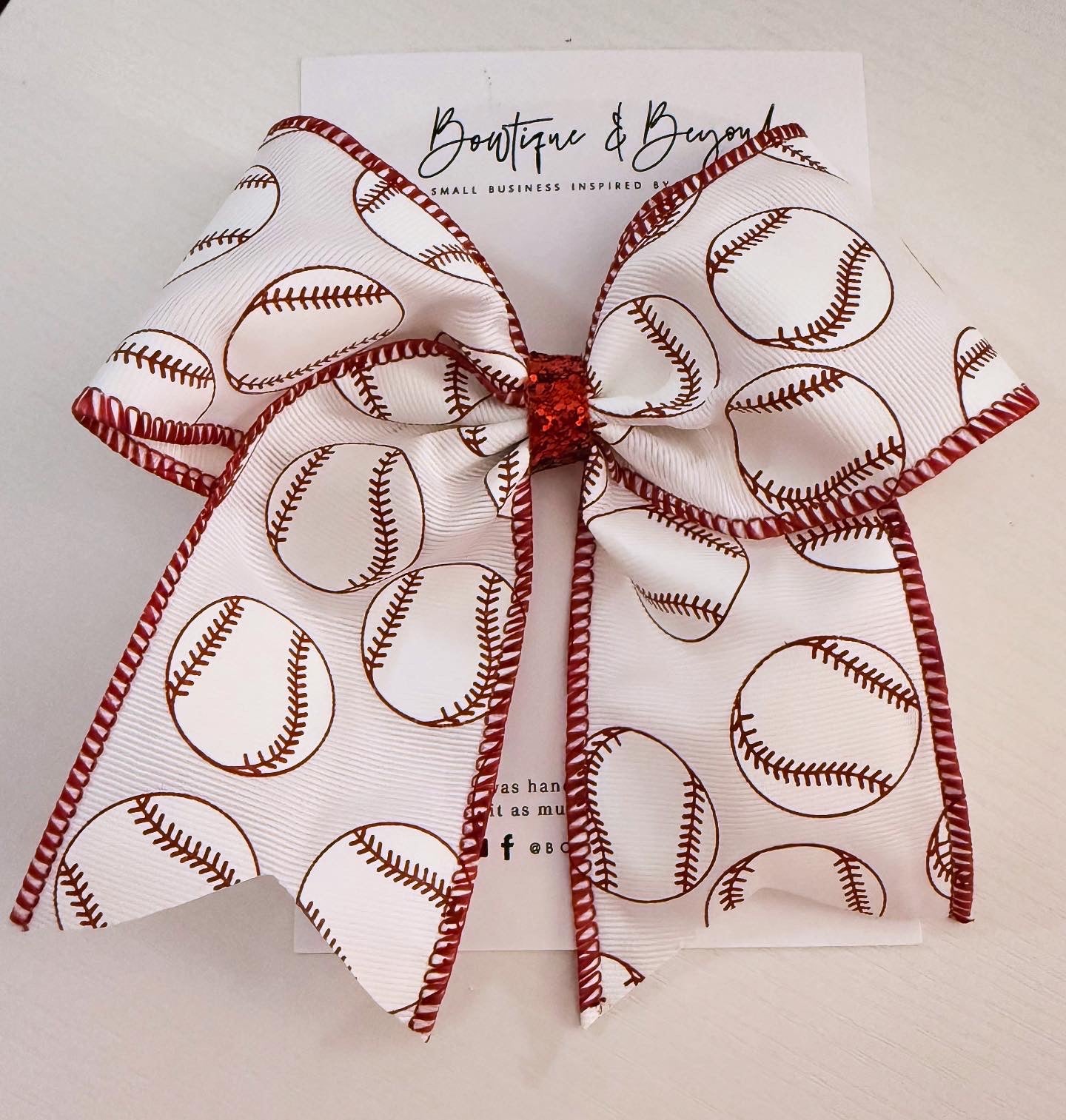 Baseball Cheer Bow Clip