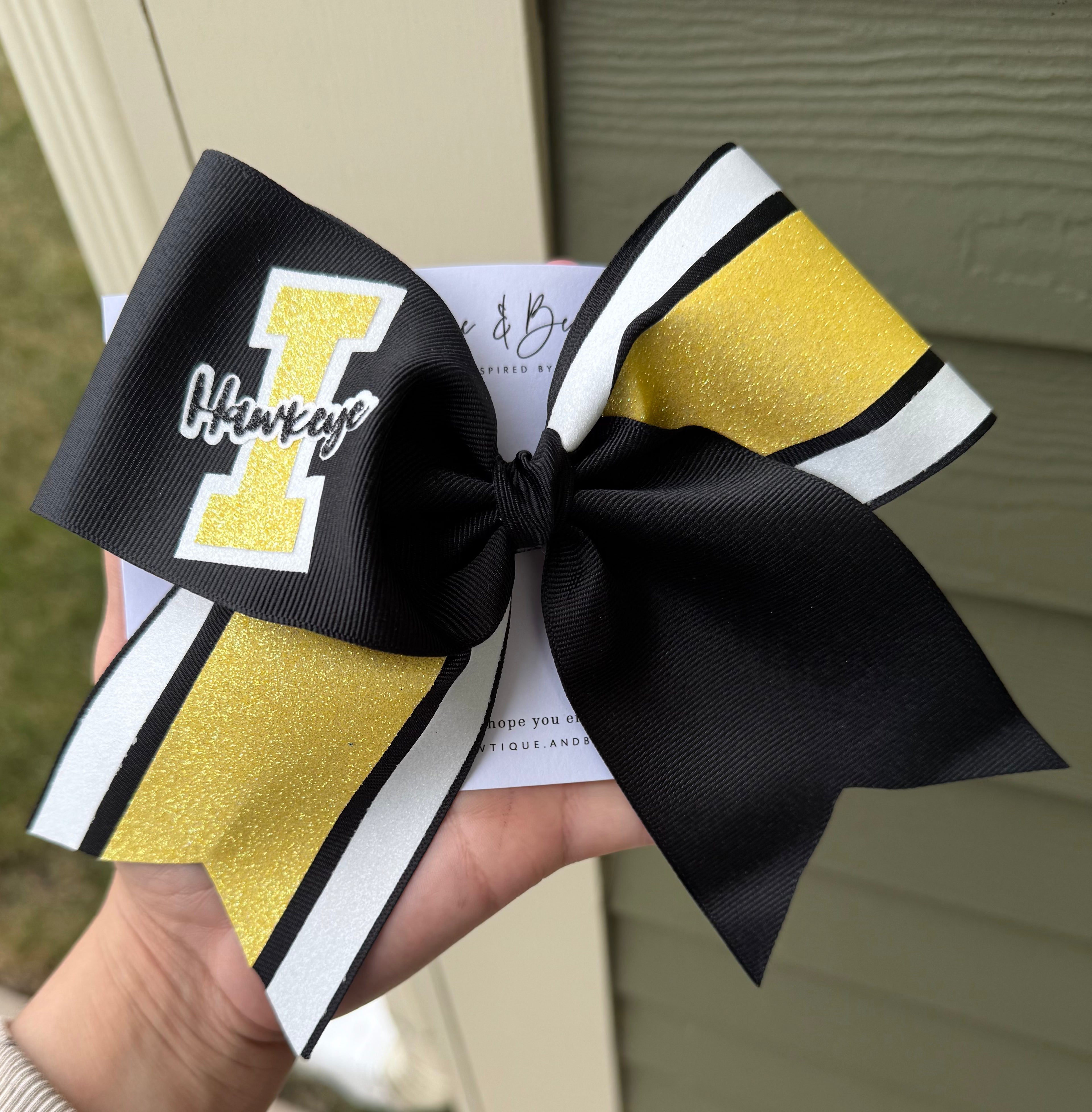 Iowa Hawkeye Cheer Bow