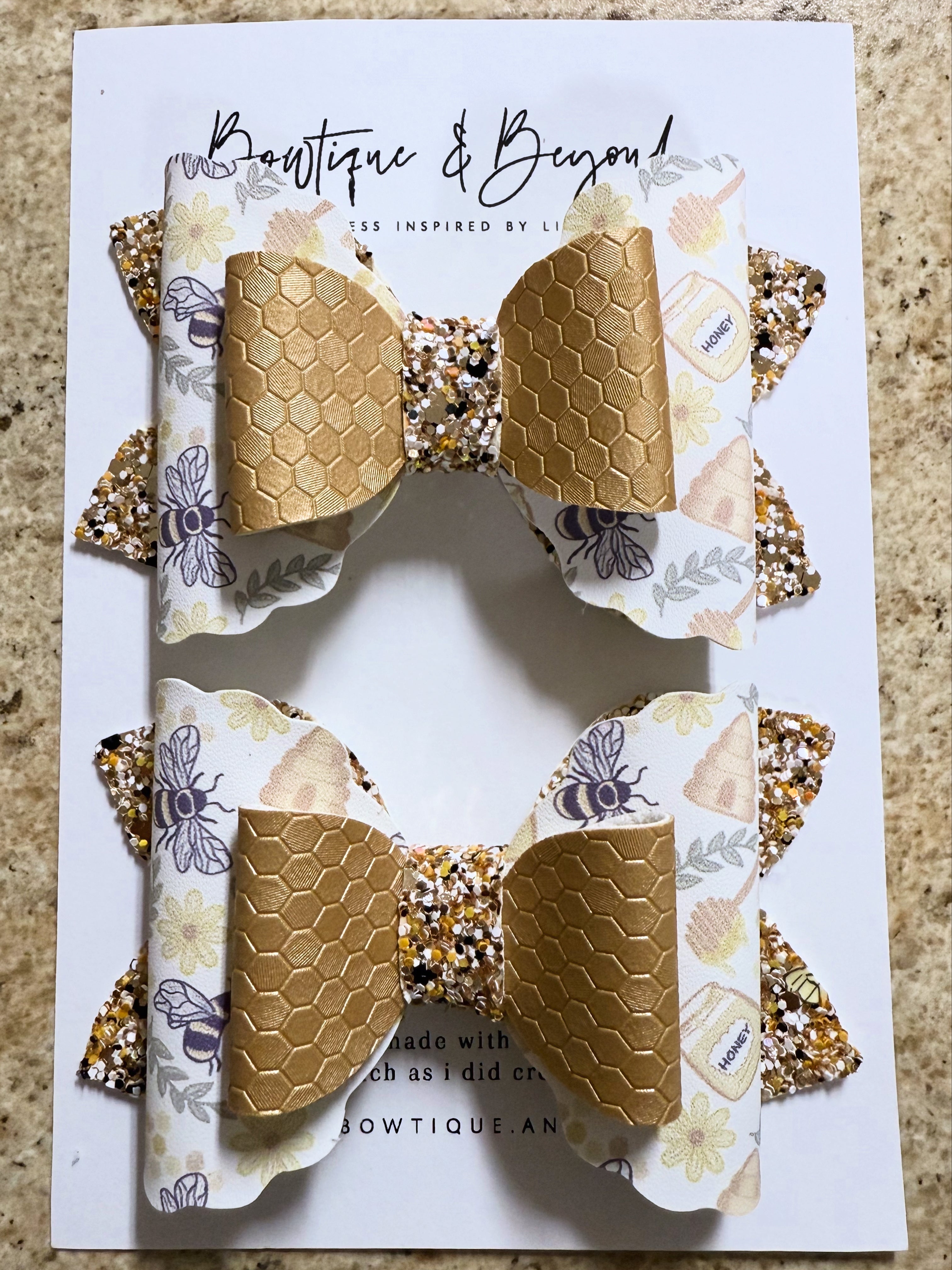Honeybee Sparkle Clip Set
