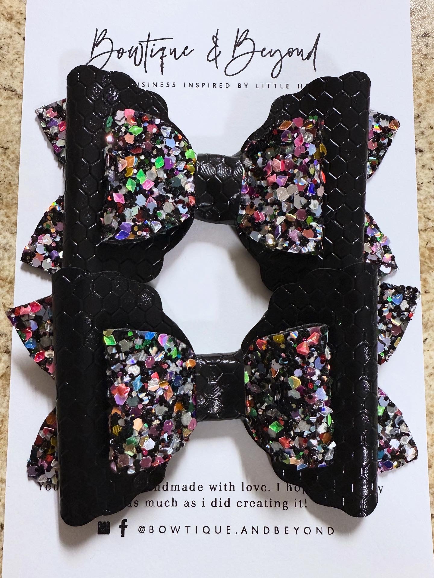 Midnight Confetii Clip Set