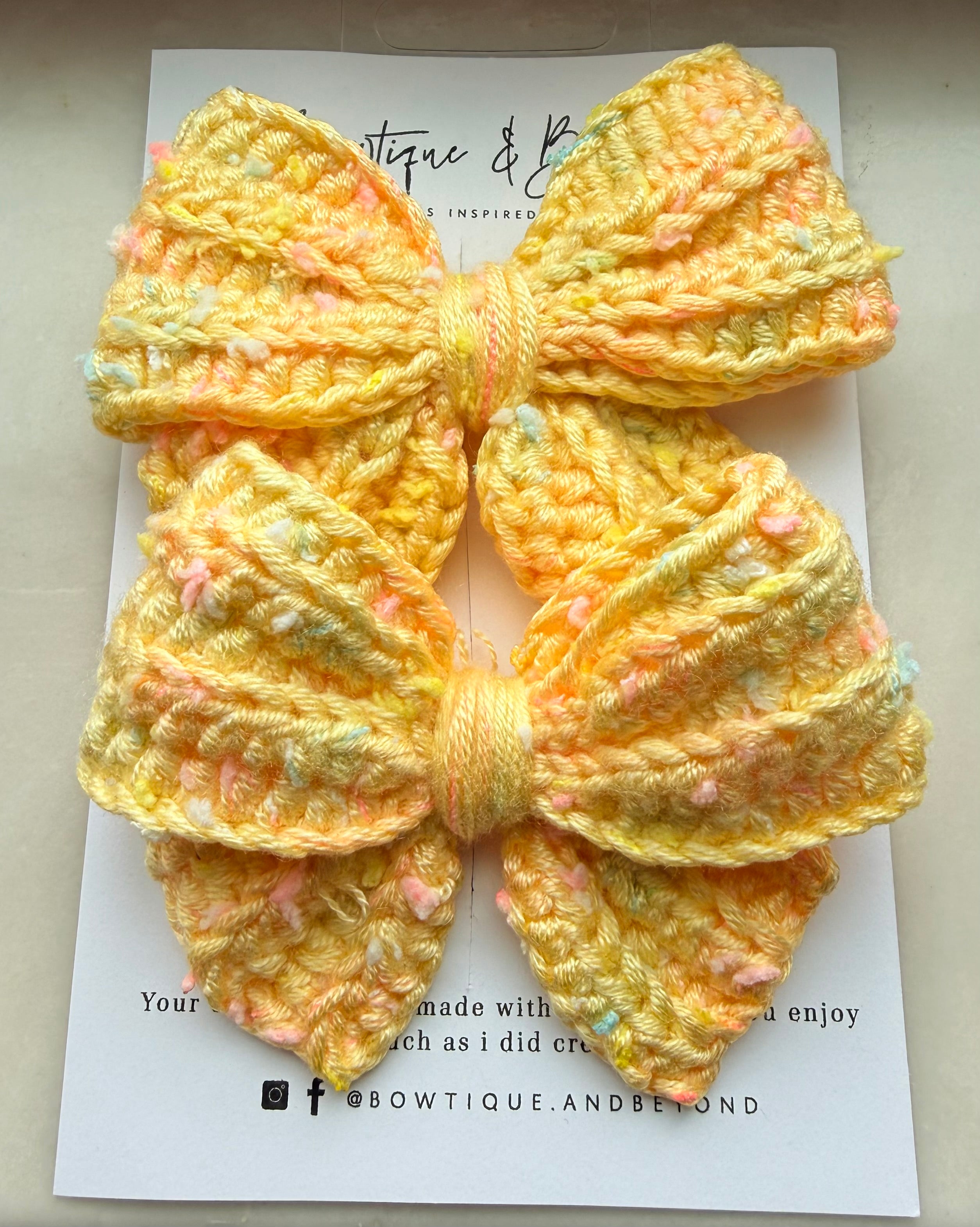Golden Confetti Bow Clip