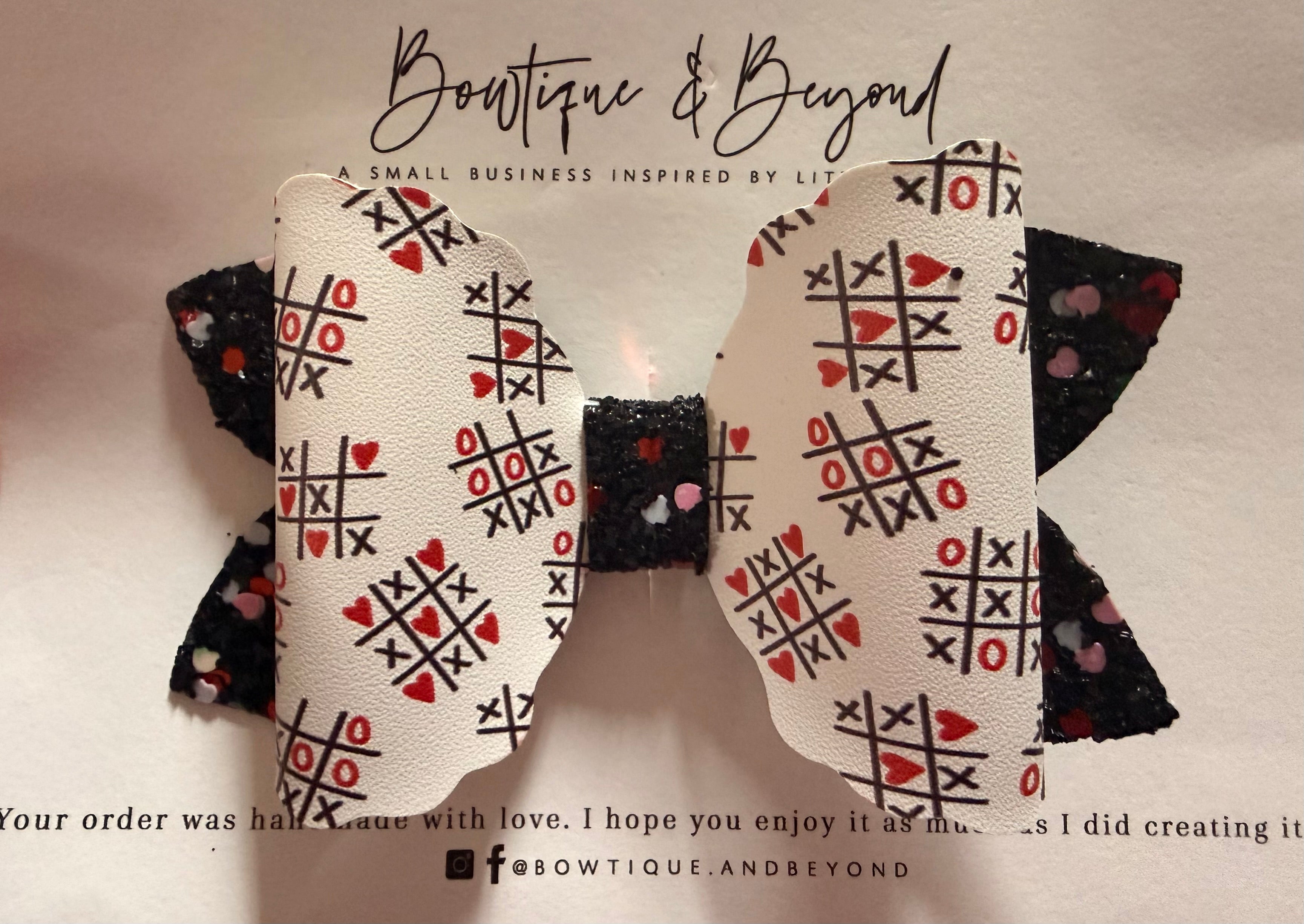 Tic Tac Love Bow Clip