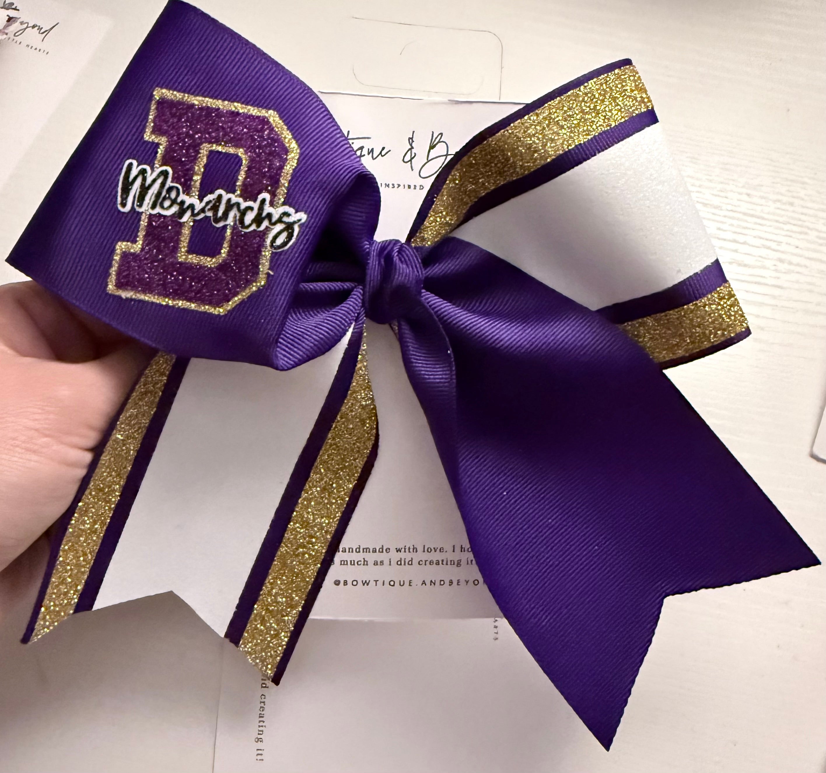 Denison Monarchs Cheer Bow