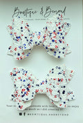 Glitter Flag Glam Bow
