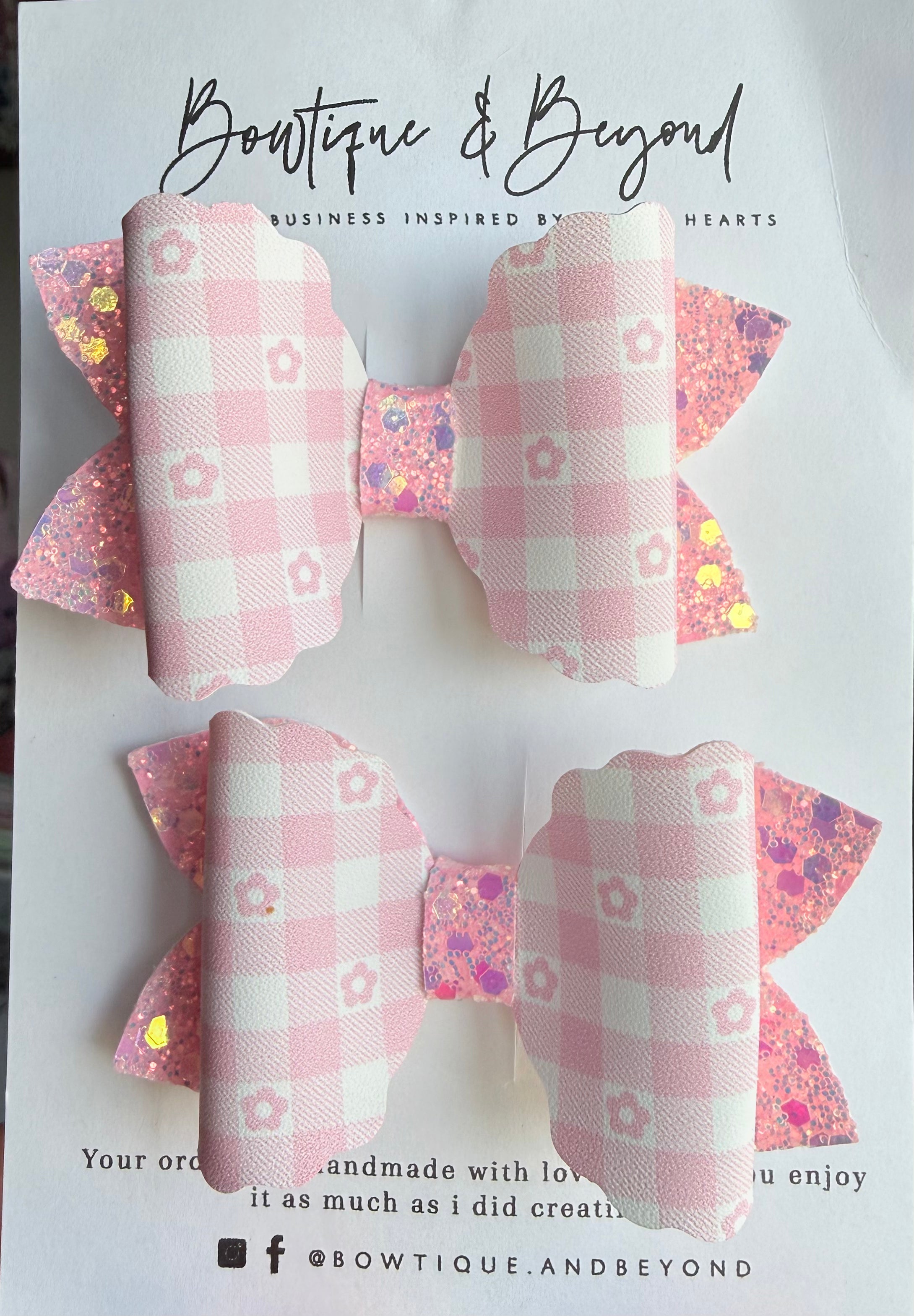 Pink Petals Bow Clip