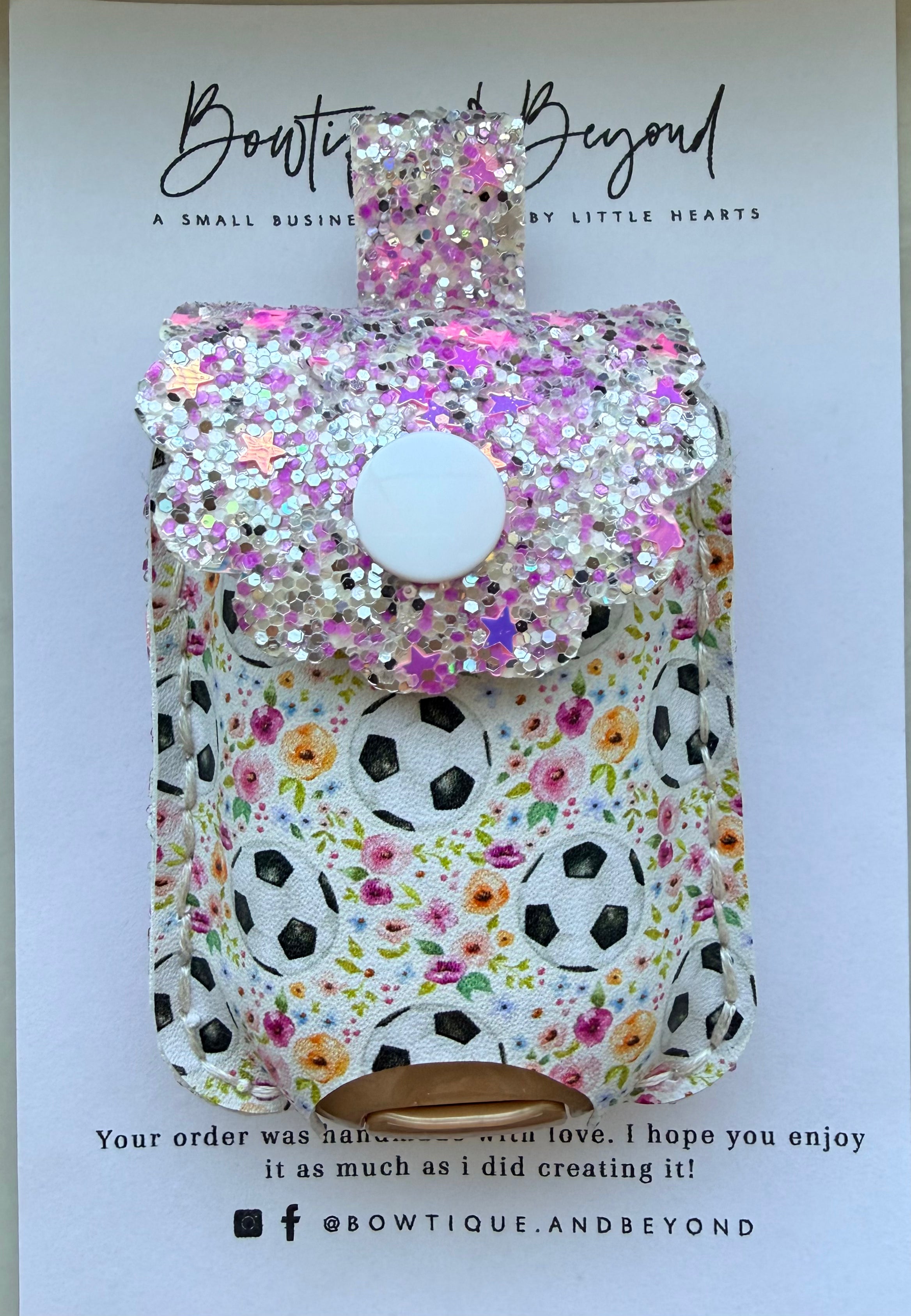 Soccer Princess Hand Sanitizer Holder