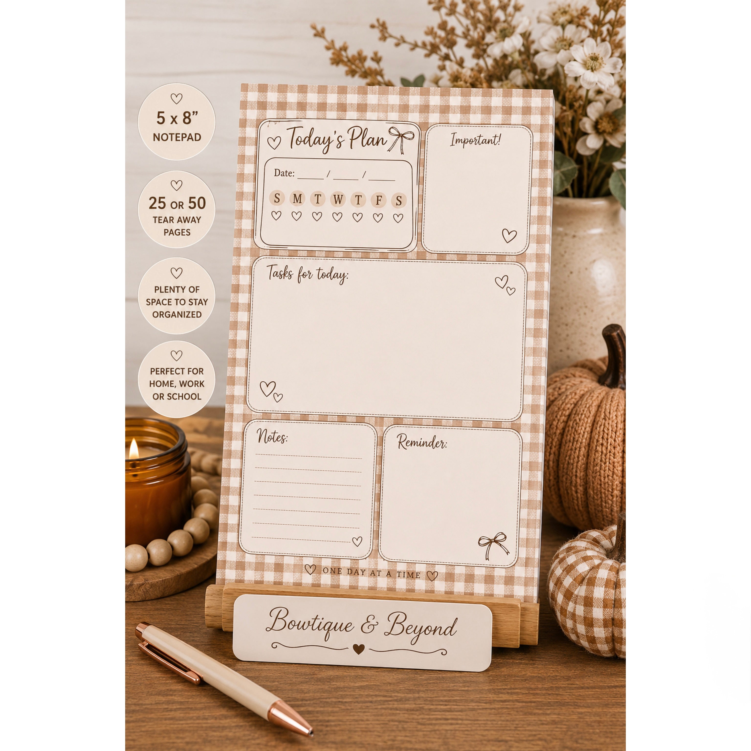 Cozy Gingham Planner