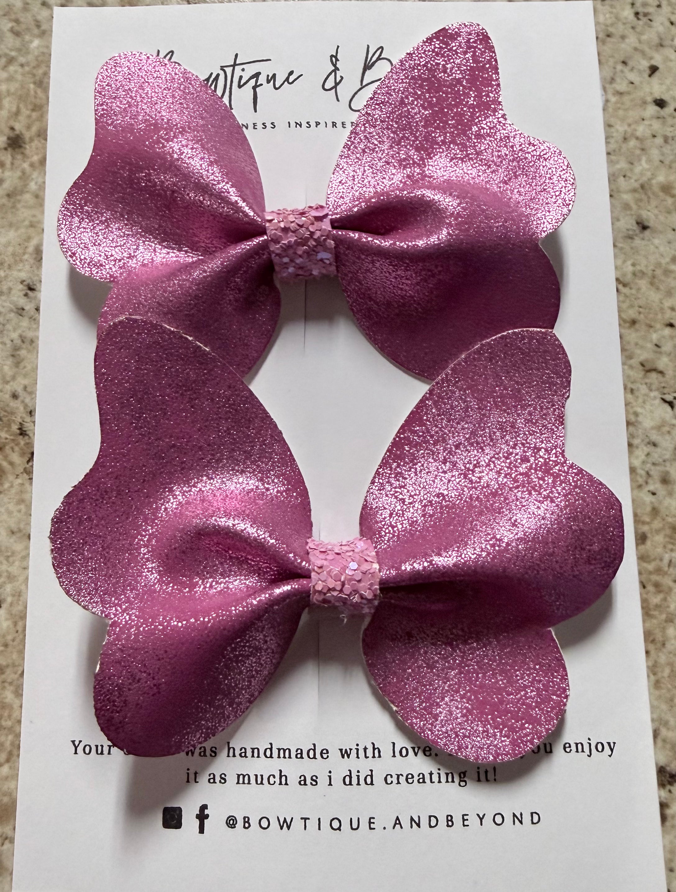 Pink Stardust Clip Set