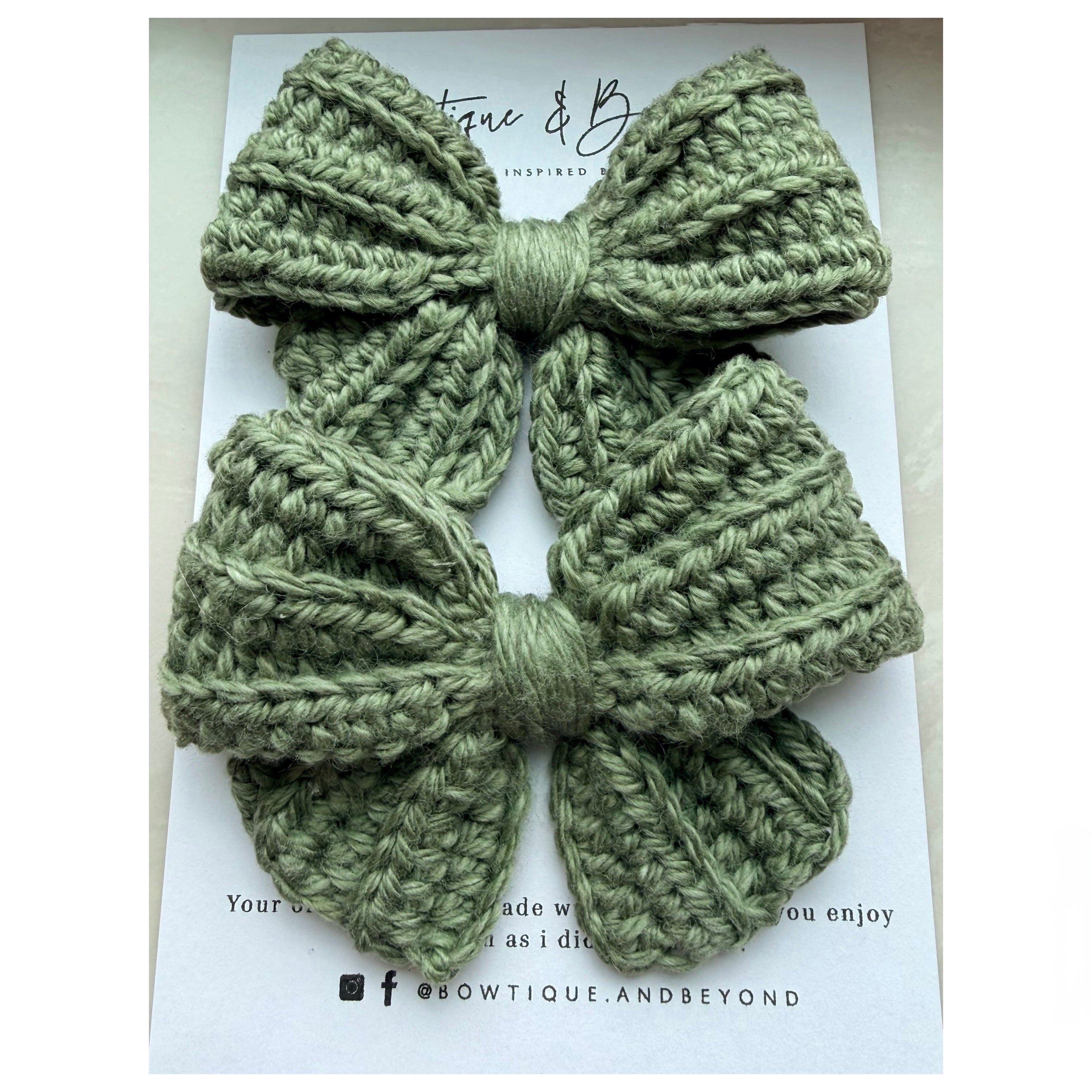 Cozy Moss Bow