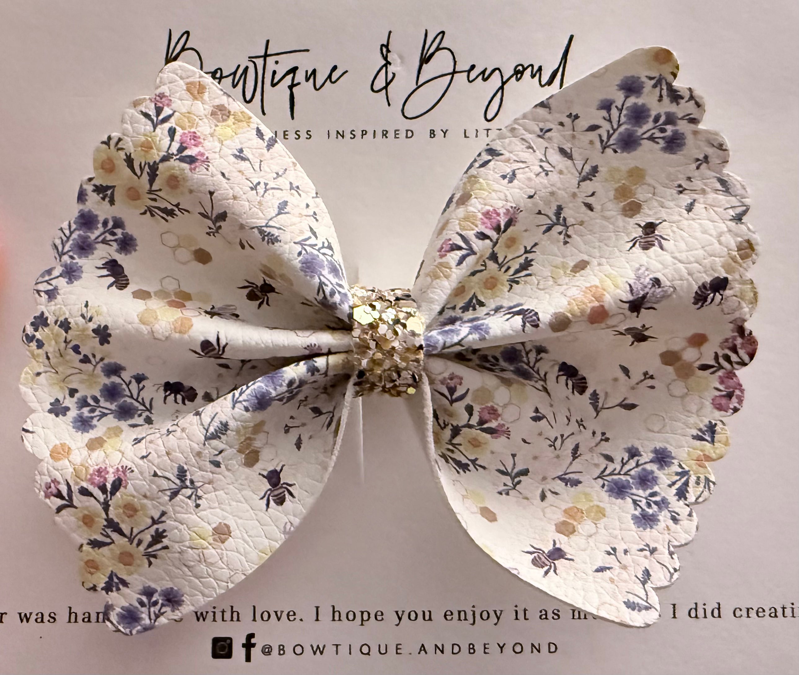 Wildflower Honey Clip Bow