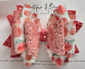 Peachy Sparkle Clip Bow