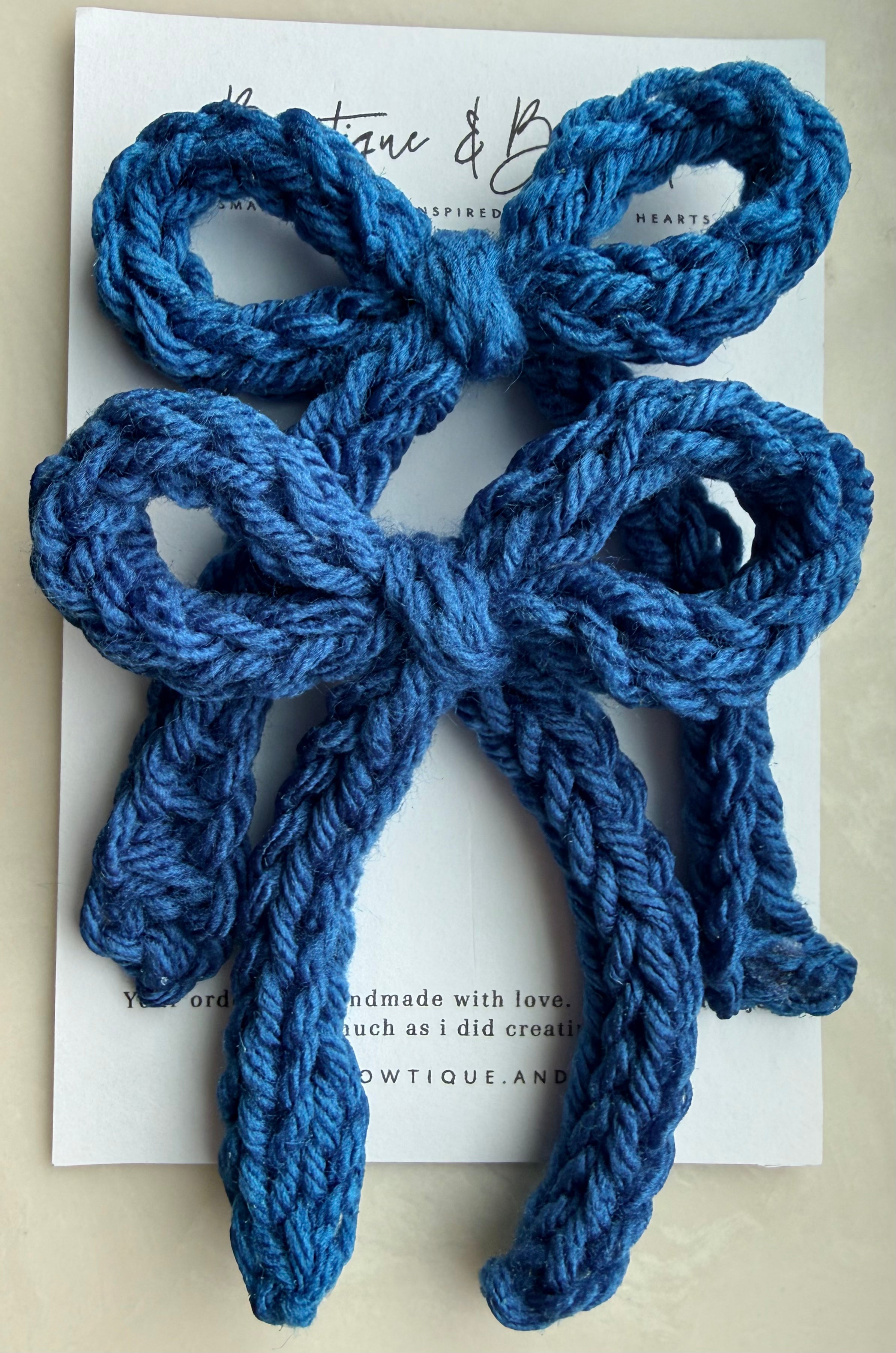 Blue Skies Bow Clip
