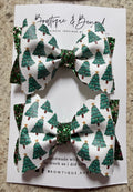 Evergreen Sparkle Bow