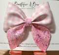 Rosy Petals Clip Bow