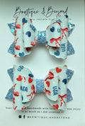 Hearts & USA Bow