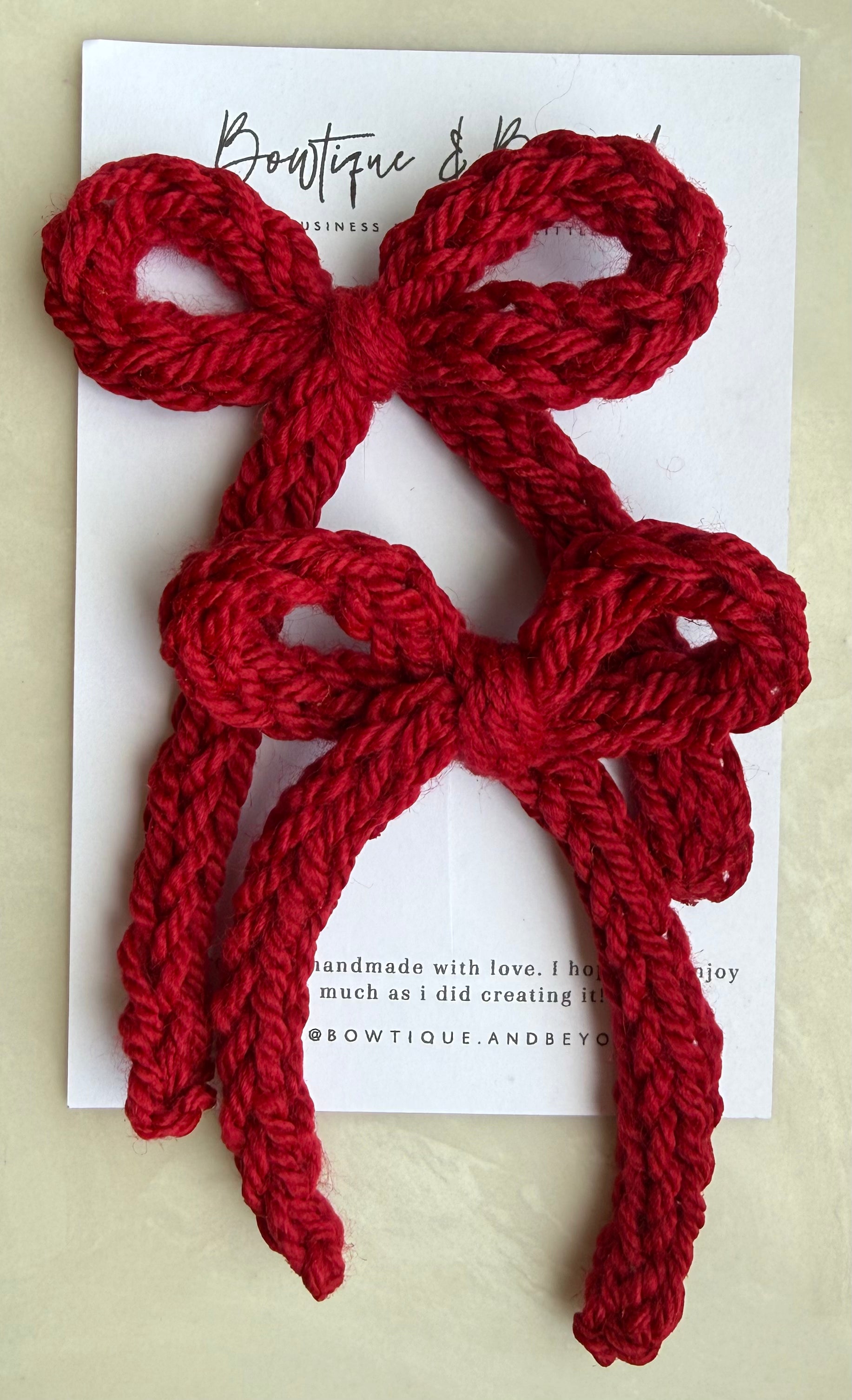 Cherry Sweetheart Bow Clip