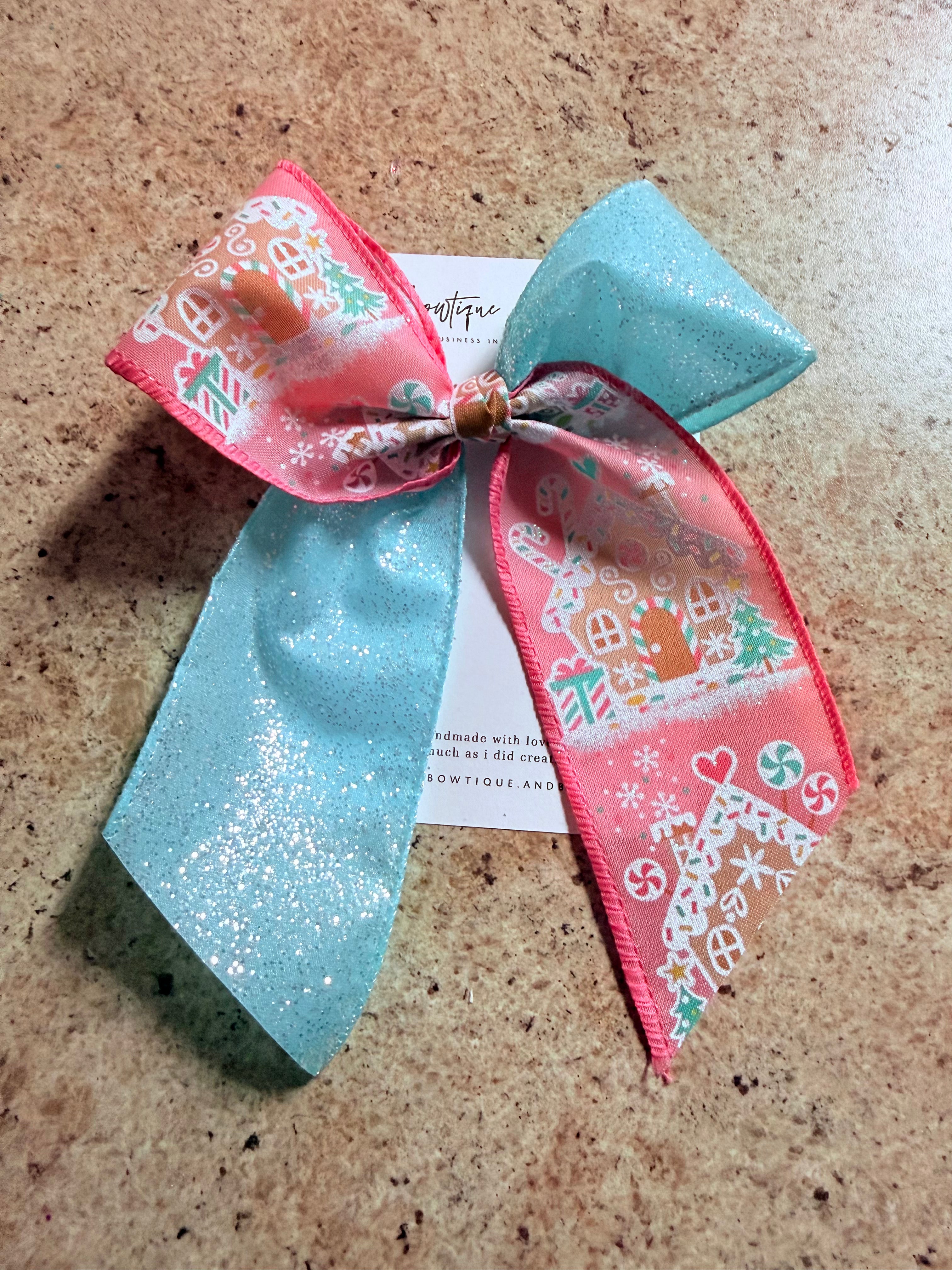 Sugar Plum Gingerbread Cheer Bow