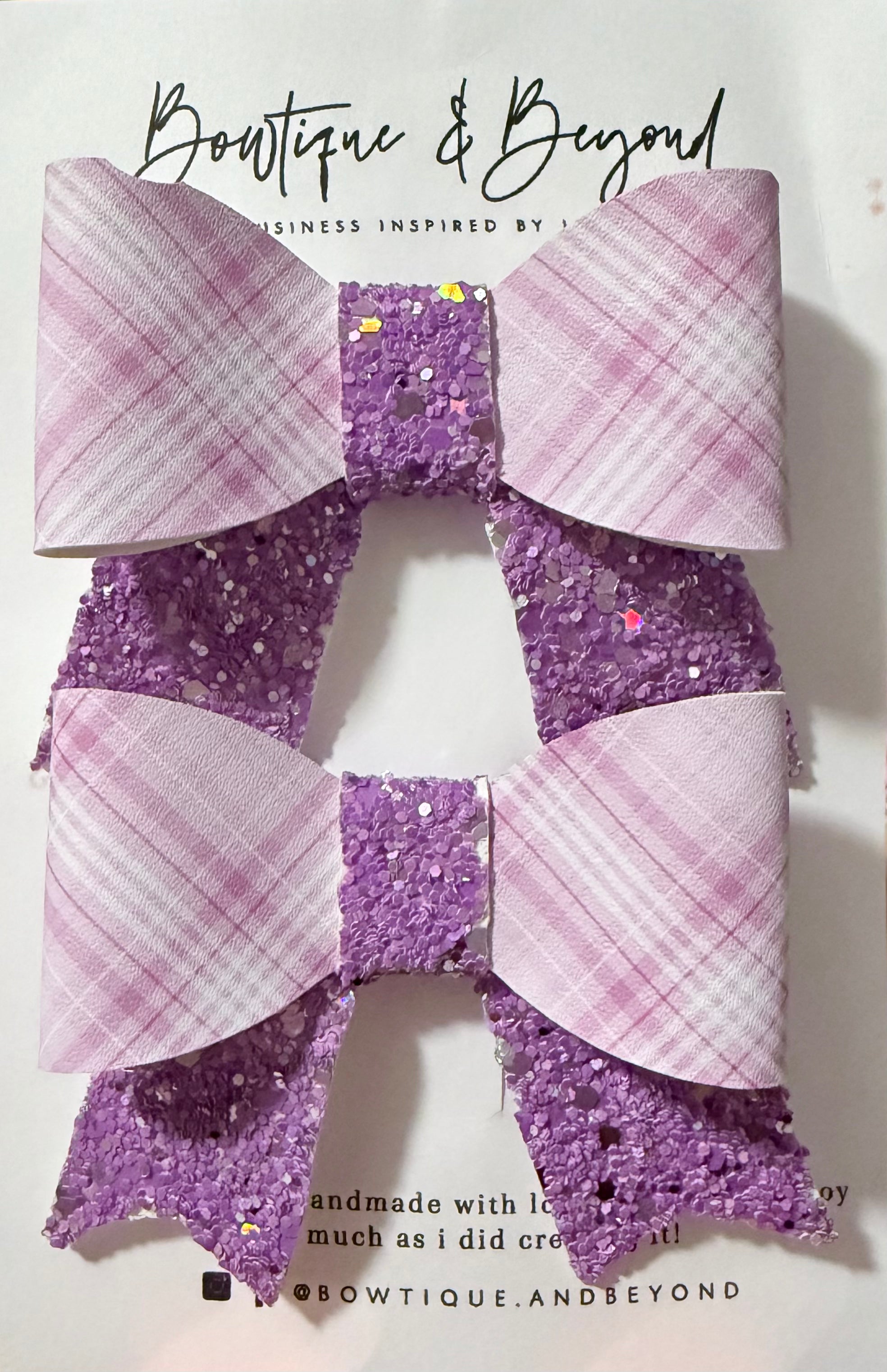 Pastel Purple Bow Clip