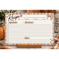 Cozy Plaid Recipe Cards