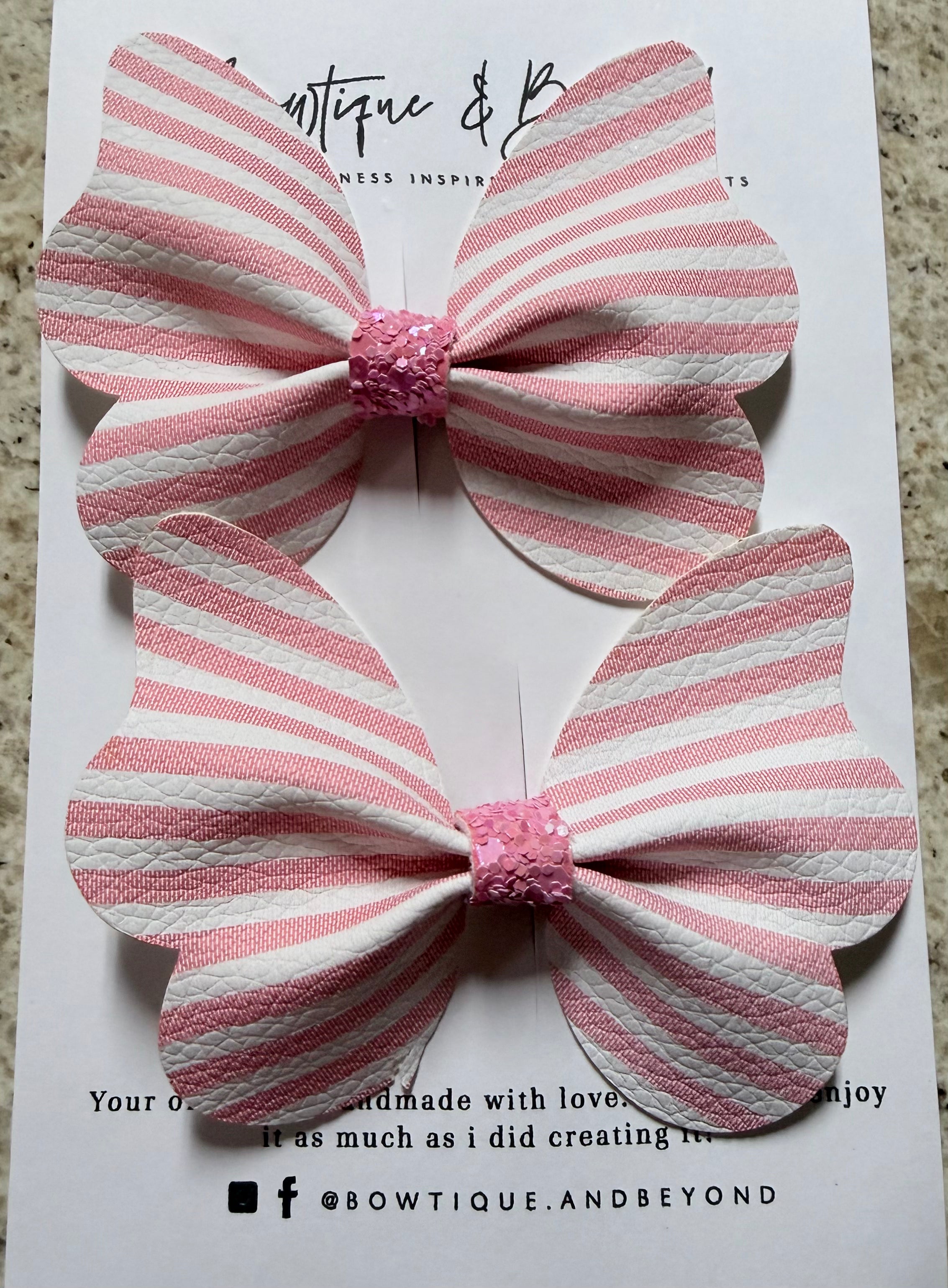 Cotton Candy Stripes Clip Set