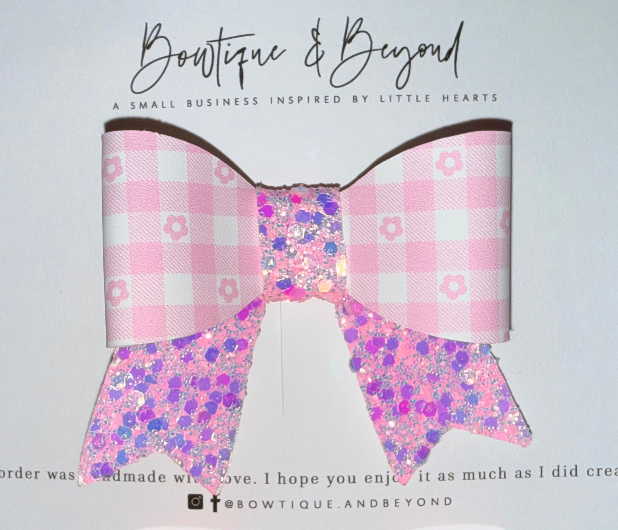 Pink Daisy Bow Clip