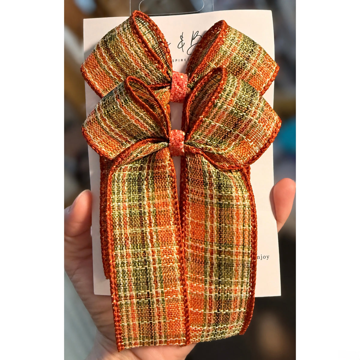 Thankful & Plaid Bow