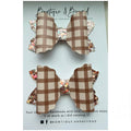 Cozy Cocoa Plaid Bow