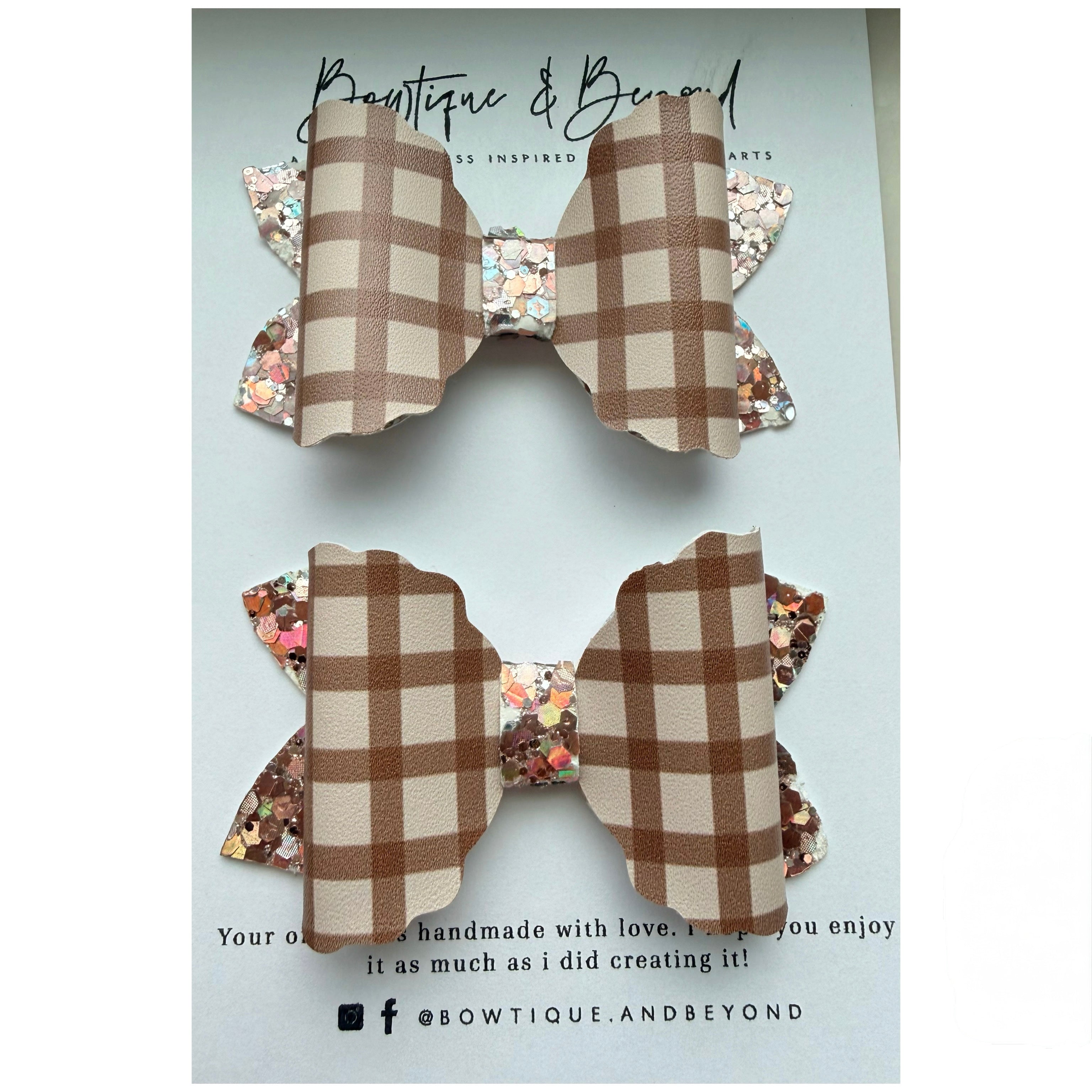 Cozy Cocoa Plaid Bow
