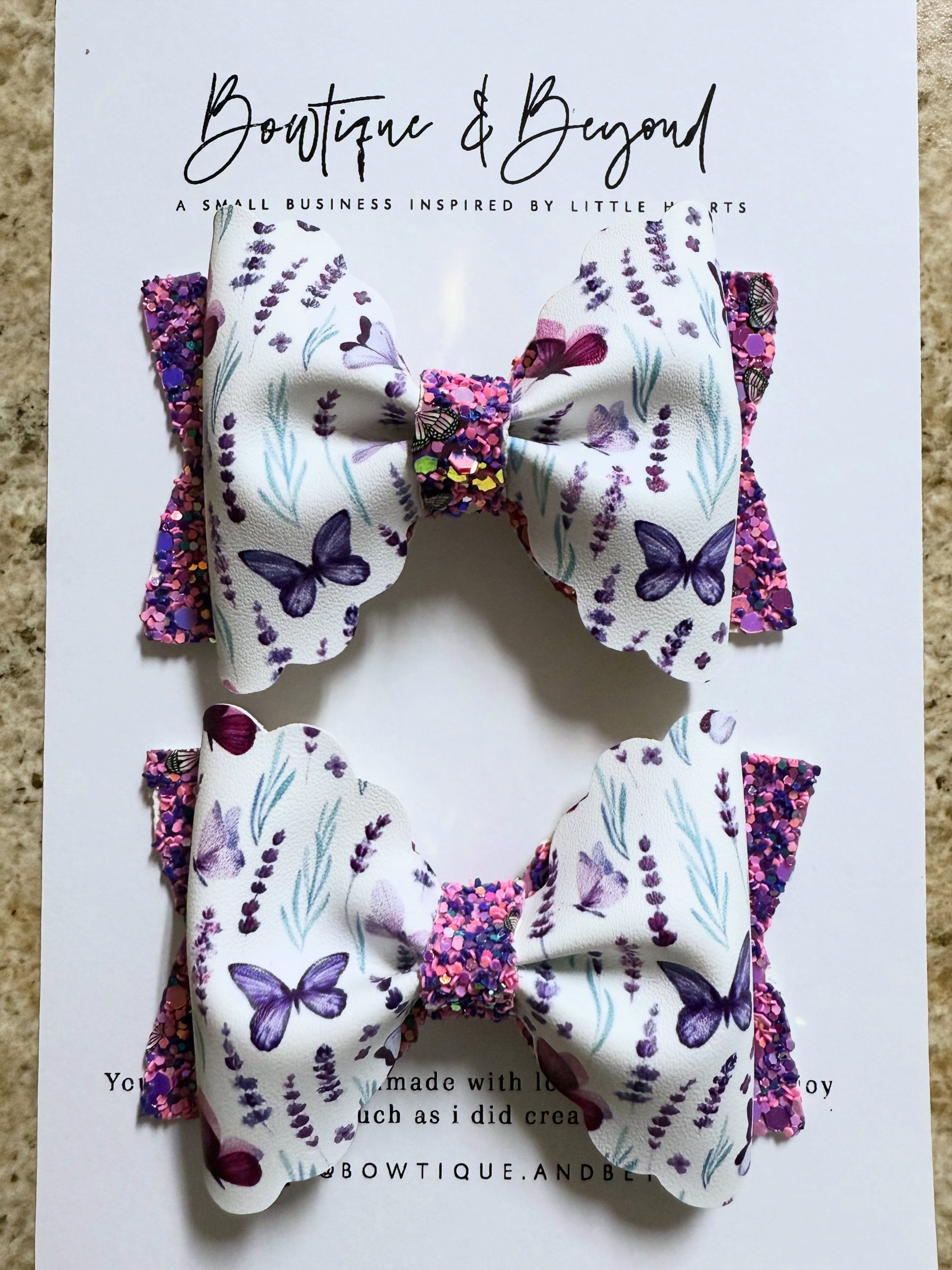 Lavender Flutter Clip Set