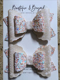 Champagne Blush Bow Clip