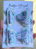 Marbled Mermaid Scales Bow Clip