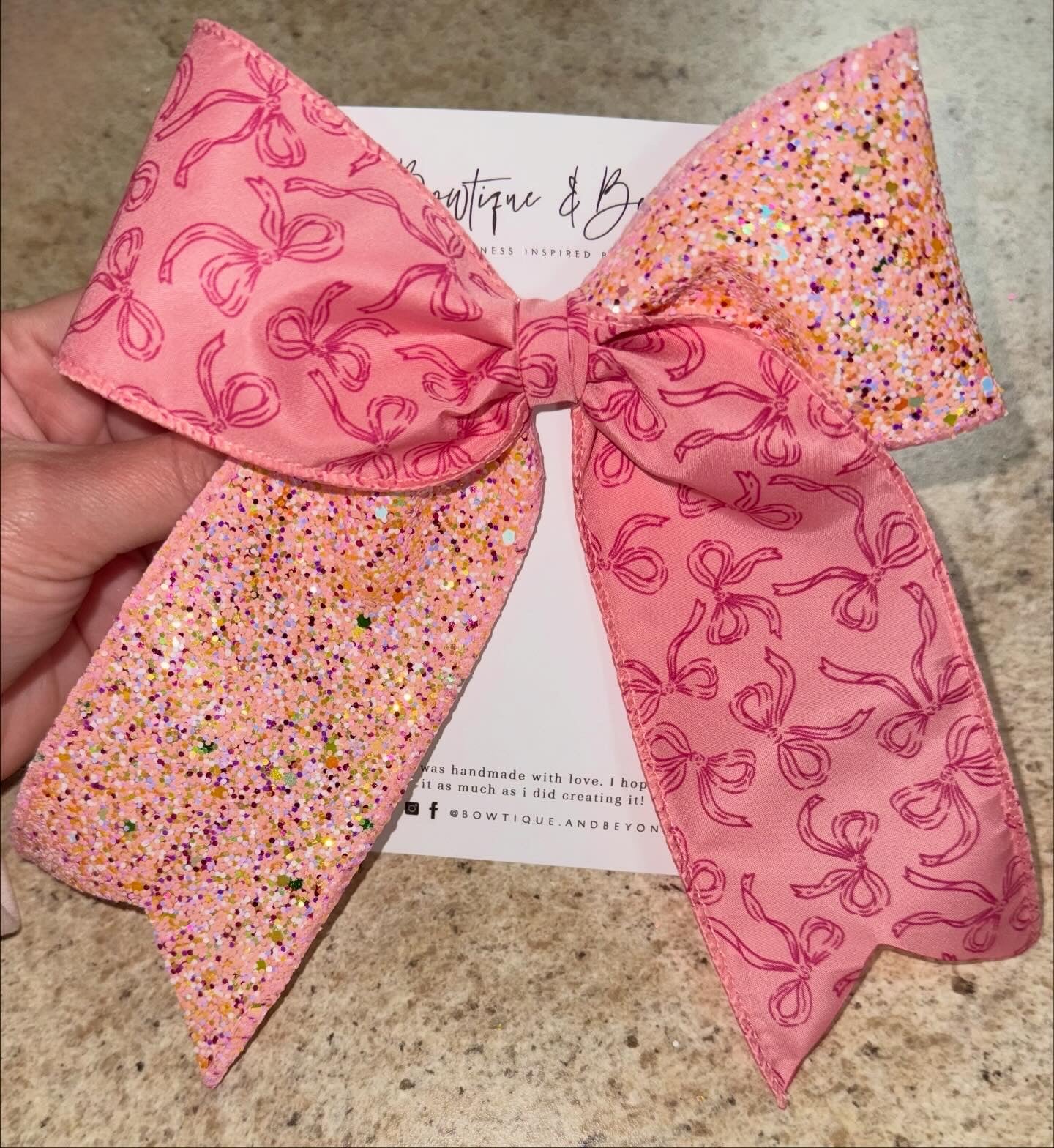 Blush & Bows Cheer Bow
