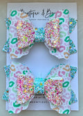 Lucky Leopard Sparkle Bow