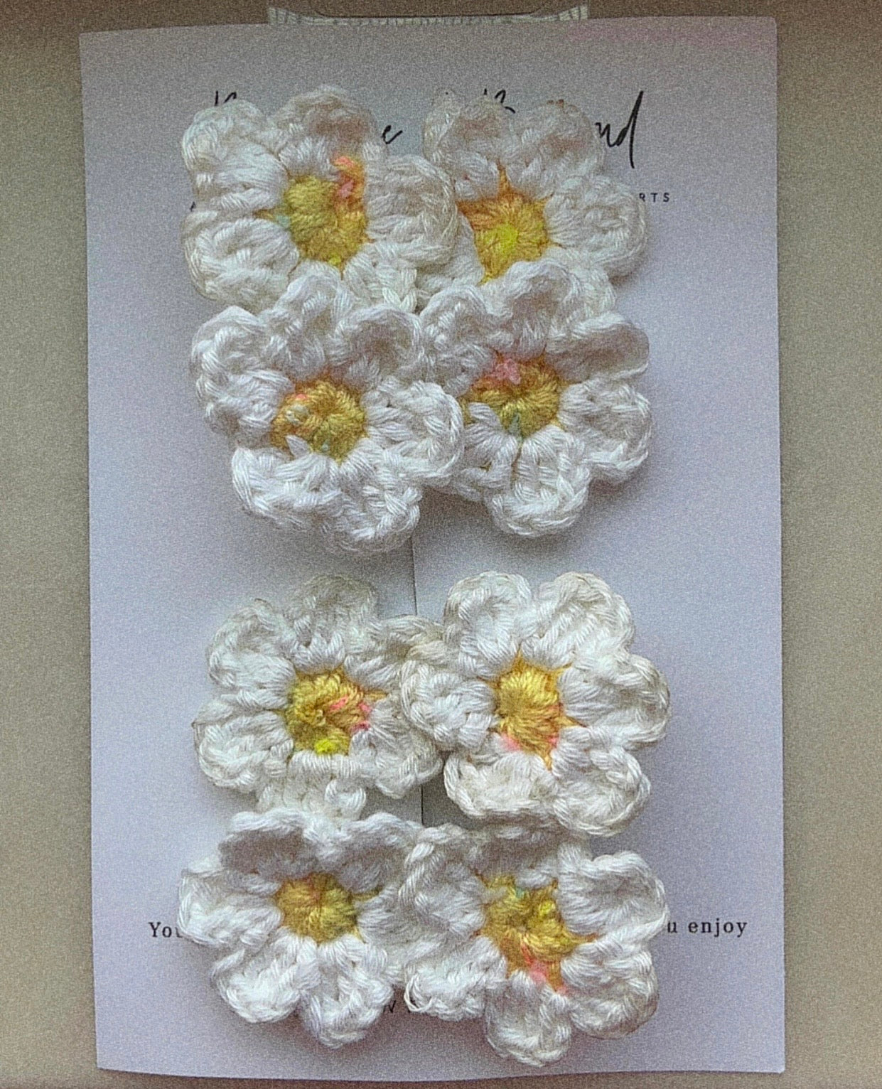 White Blossoms Clip Set