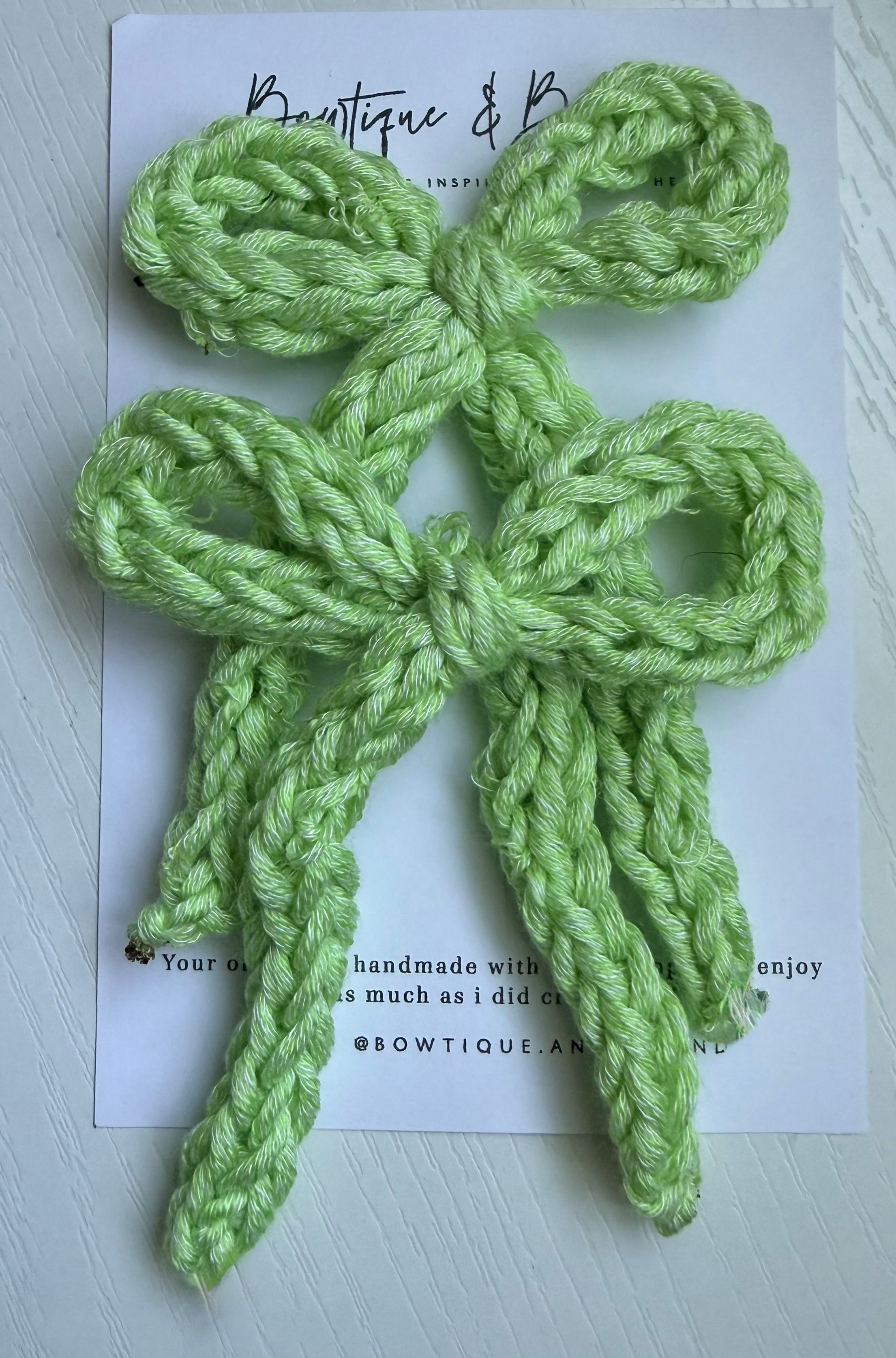 Lime Dreams Bow Clip